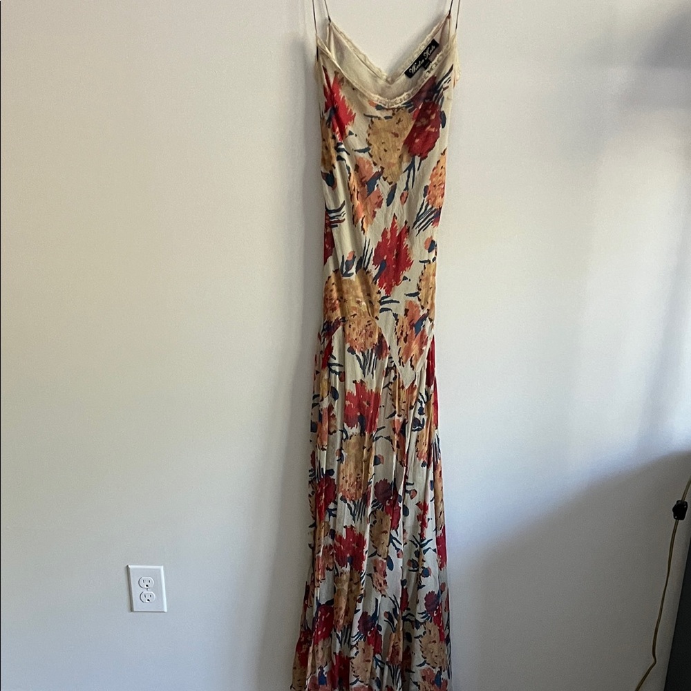 Winter Kate Vintage Silk Floral Maxi Dress